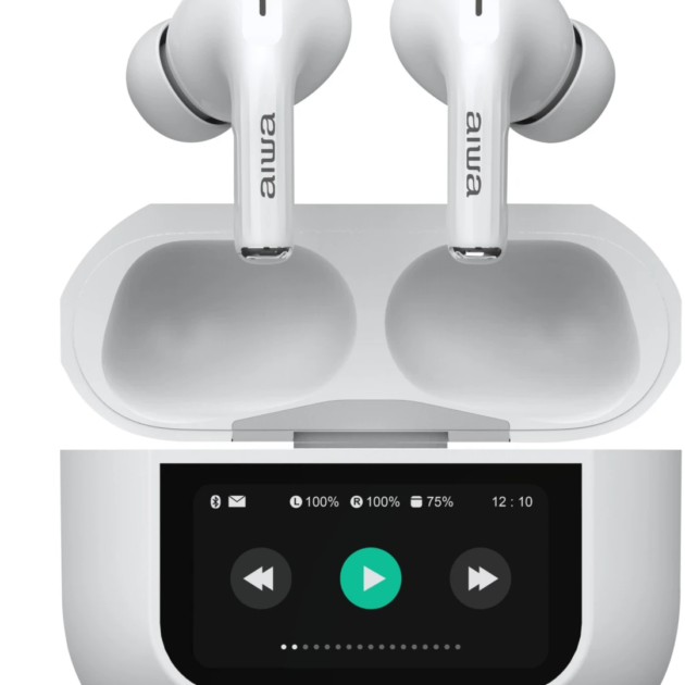 Audífonos Aiwa con Pantalla Táctil AWTWSGPROW