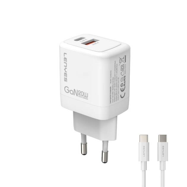 Cargador Smartphone con cable GAN - Tipo C a Tipo C- 20w