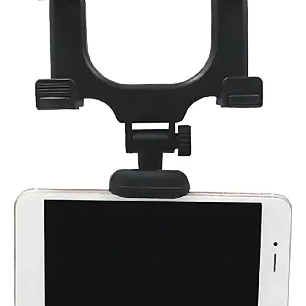 Soporte Celular Retrovisor Universal IRM Para Auto Negro 3 a 7 Pulgadas